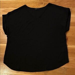 SHEIN Classic Black V-Neck Blouse 2XL